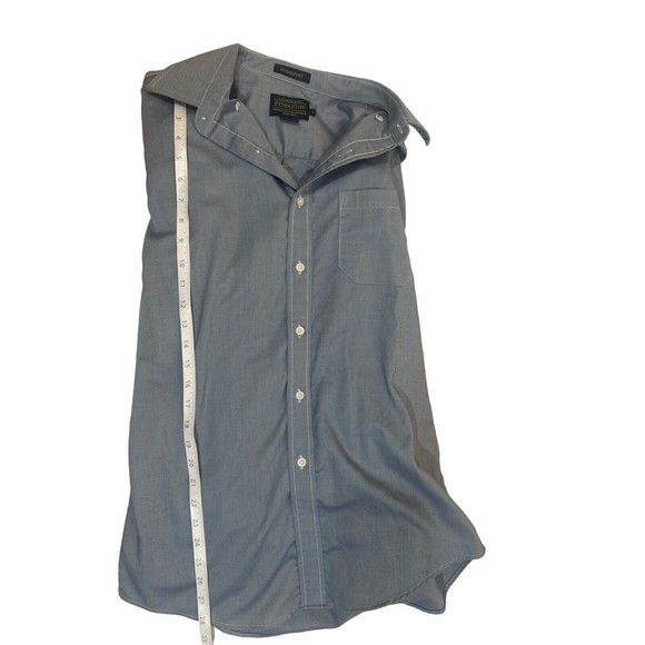 Pendleton Bridgeport Men's Button Up 100% Cotton Blue Pin Stripe Medium - Picture 4 of 10